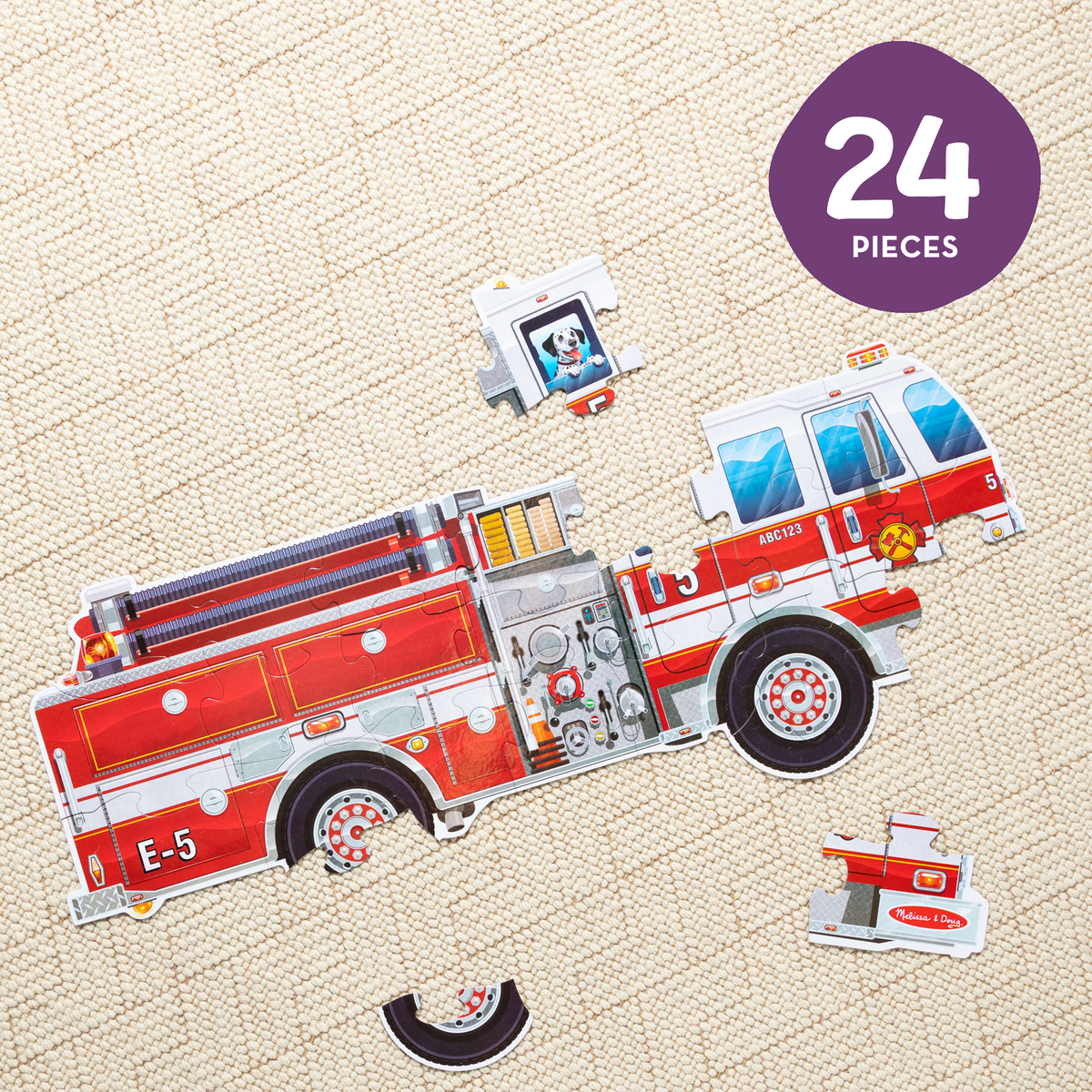 Giant Fire Truck Floor Puzzle - 24 Pieces product image 7