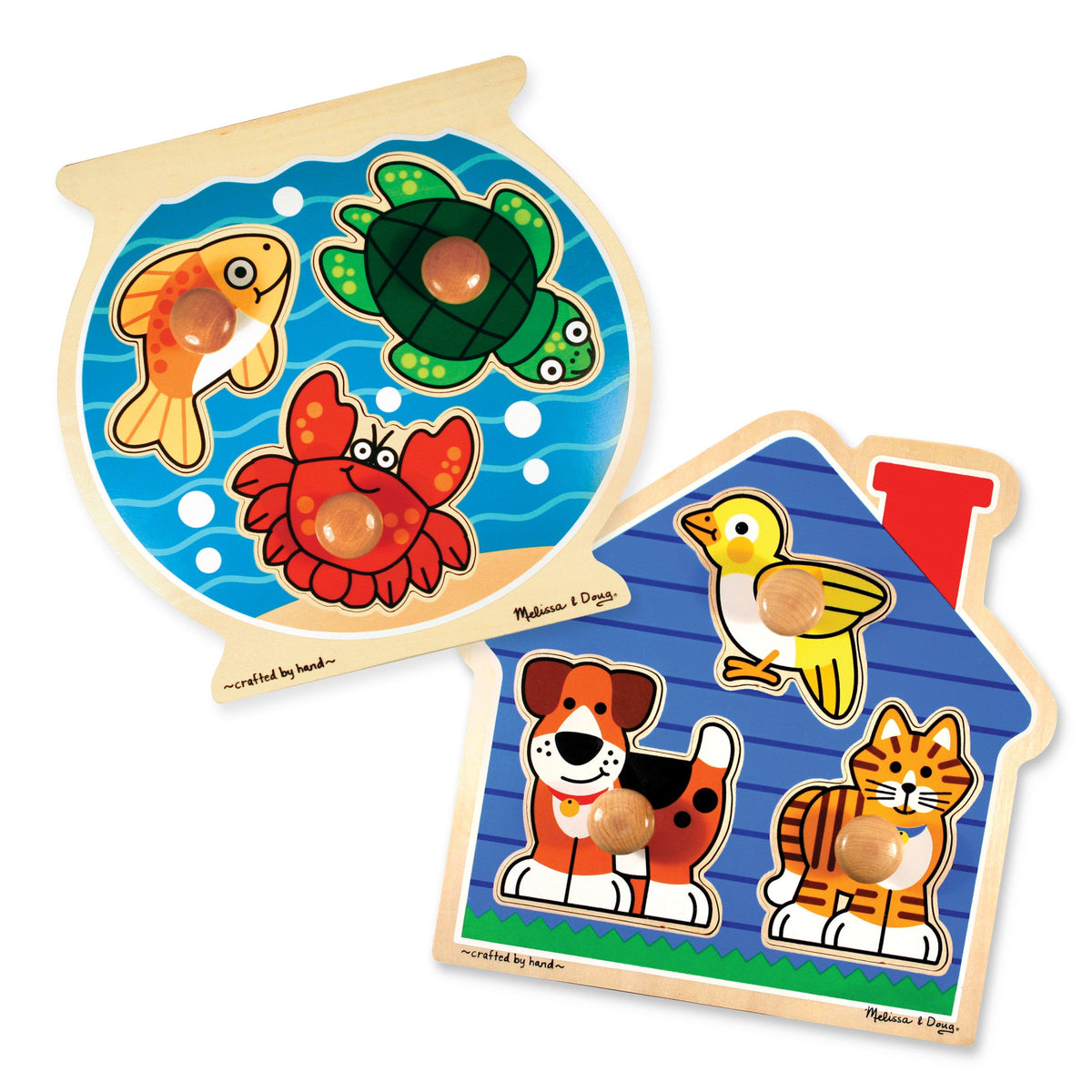 Wooden Jumbo Peg Puzzle 2-Pack: Fish Bowl, House Pets product image 4