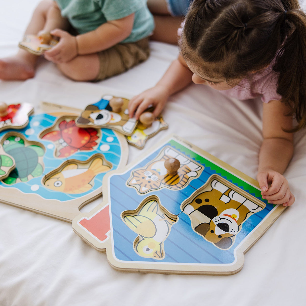 Wooden Jumbo Peg Puzzle 2-Pack: Fish Bowl, House Pets product image 5