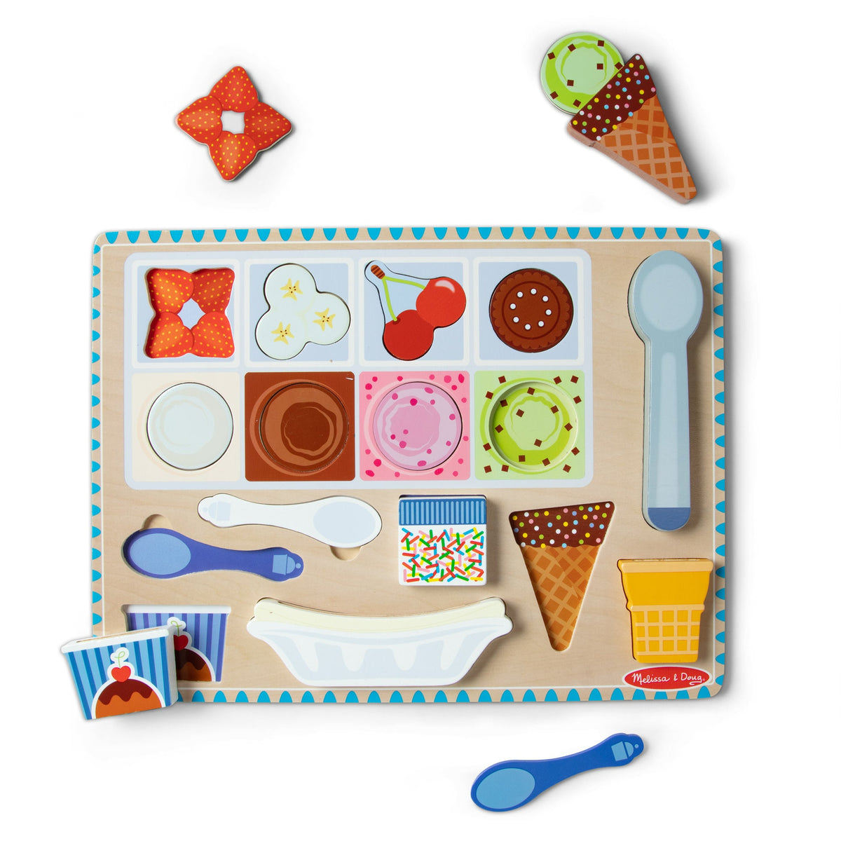 Wooden Magnetic Ice Cream Puzzle & Play Set - 16 Pieces product image 1