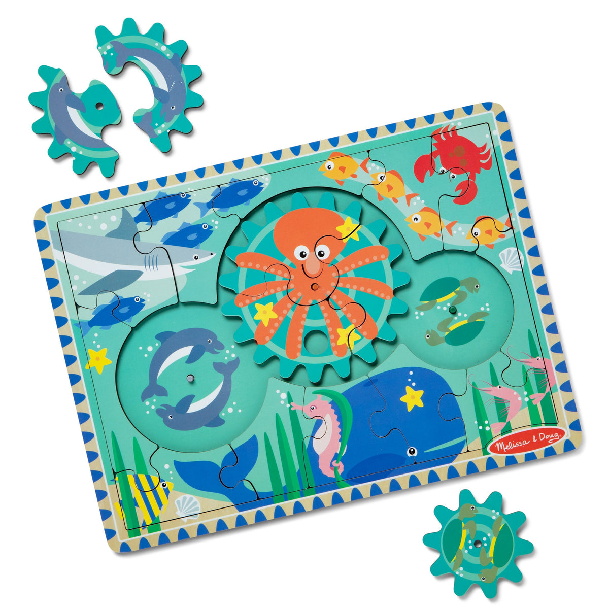 Wooden Underwater Gear Puzzle – 18 Pieces product image 1