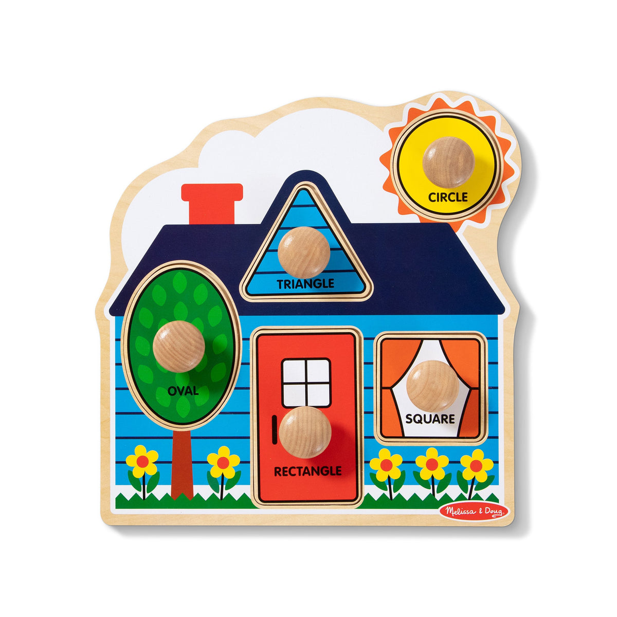 First Shapes Jumbo Peg Puzzle - 5 Pieces product image 1