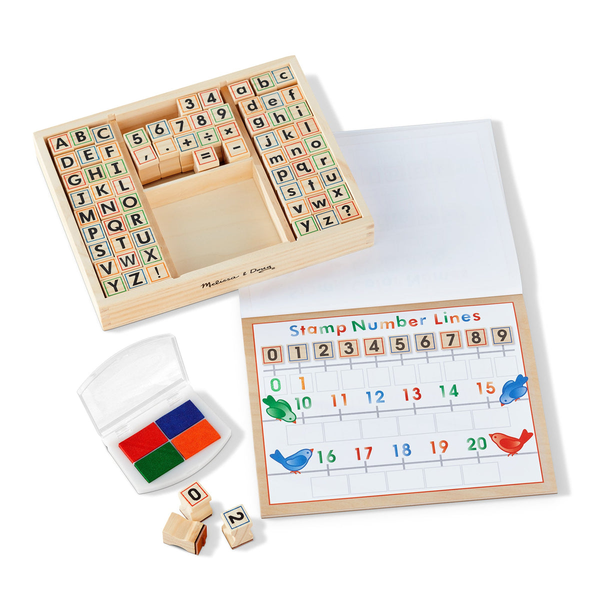 Deluxe Wooden Stamp Set - ABCs 123s product image 1