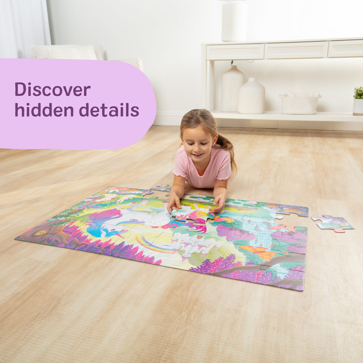 Glow-in-the-Dark Unicorn Floor Puzzle - 48 Pieces product image 5