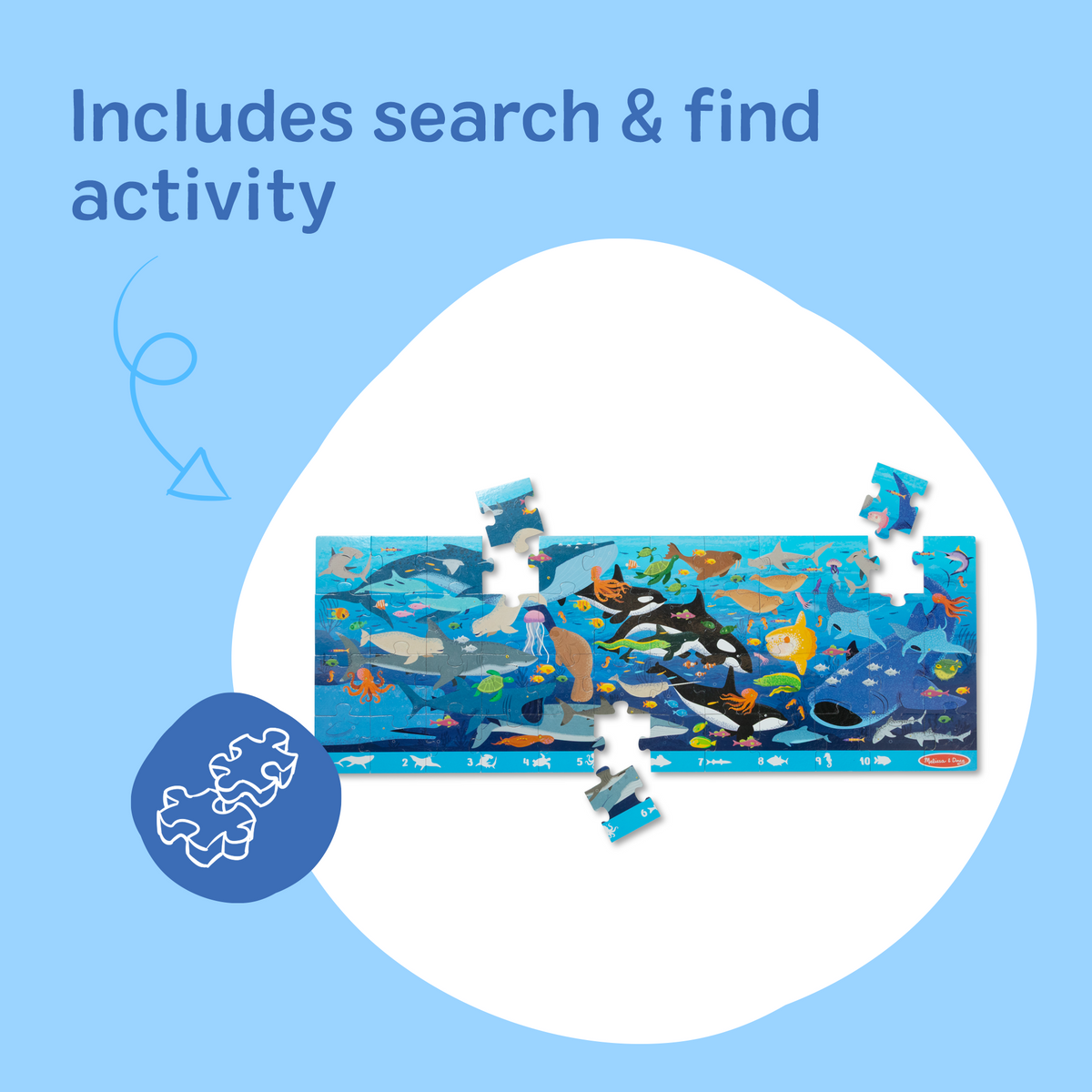Search & Find Beneath the Waves Floor Puzzle - 48 Pieces product image 4