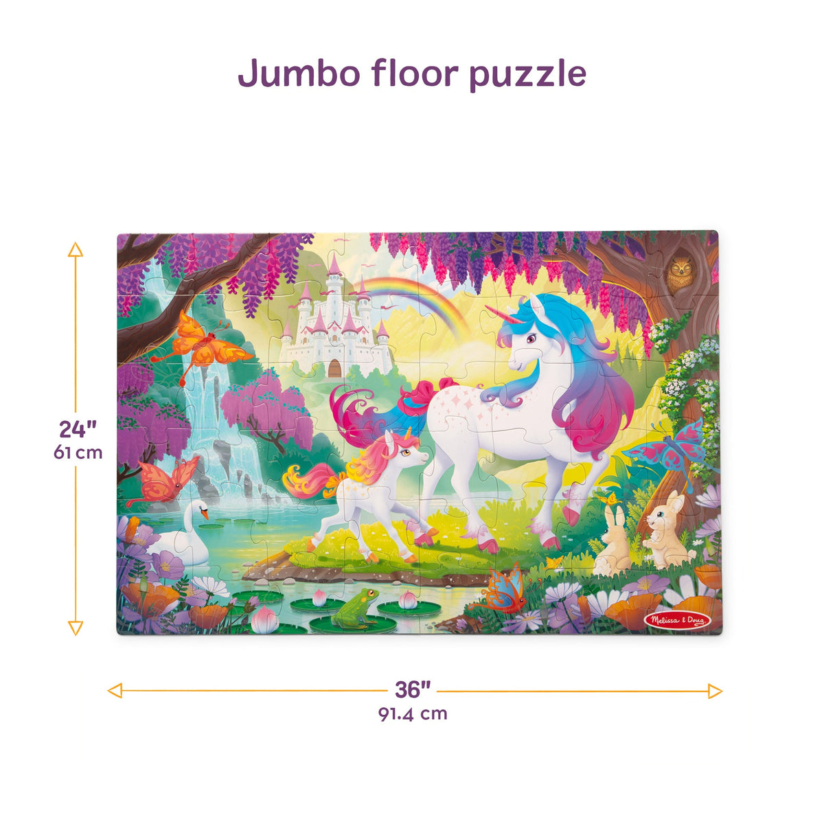 Glow-in-the-Dark Unicorn Floor Puzzle - 48 Pieces product image 3