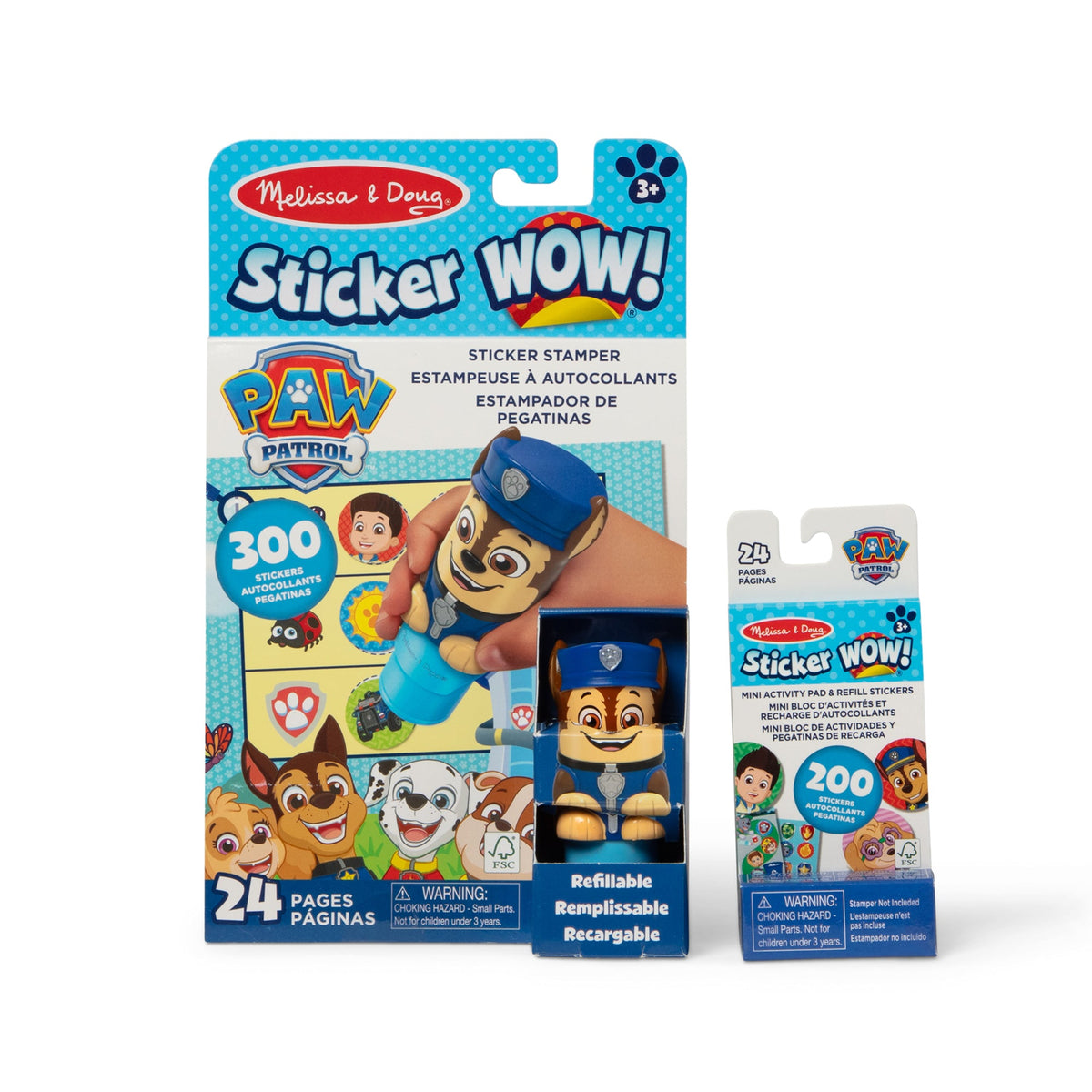Sticker WOW!™ PAW Patrol Chase Bundle: Activity Pad & Sticker Stamper + Mini Activity Pad and 200 Refill Stickers product image 1