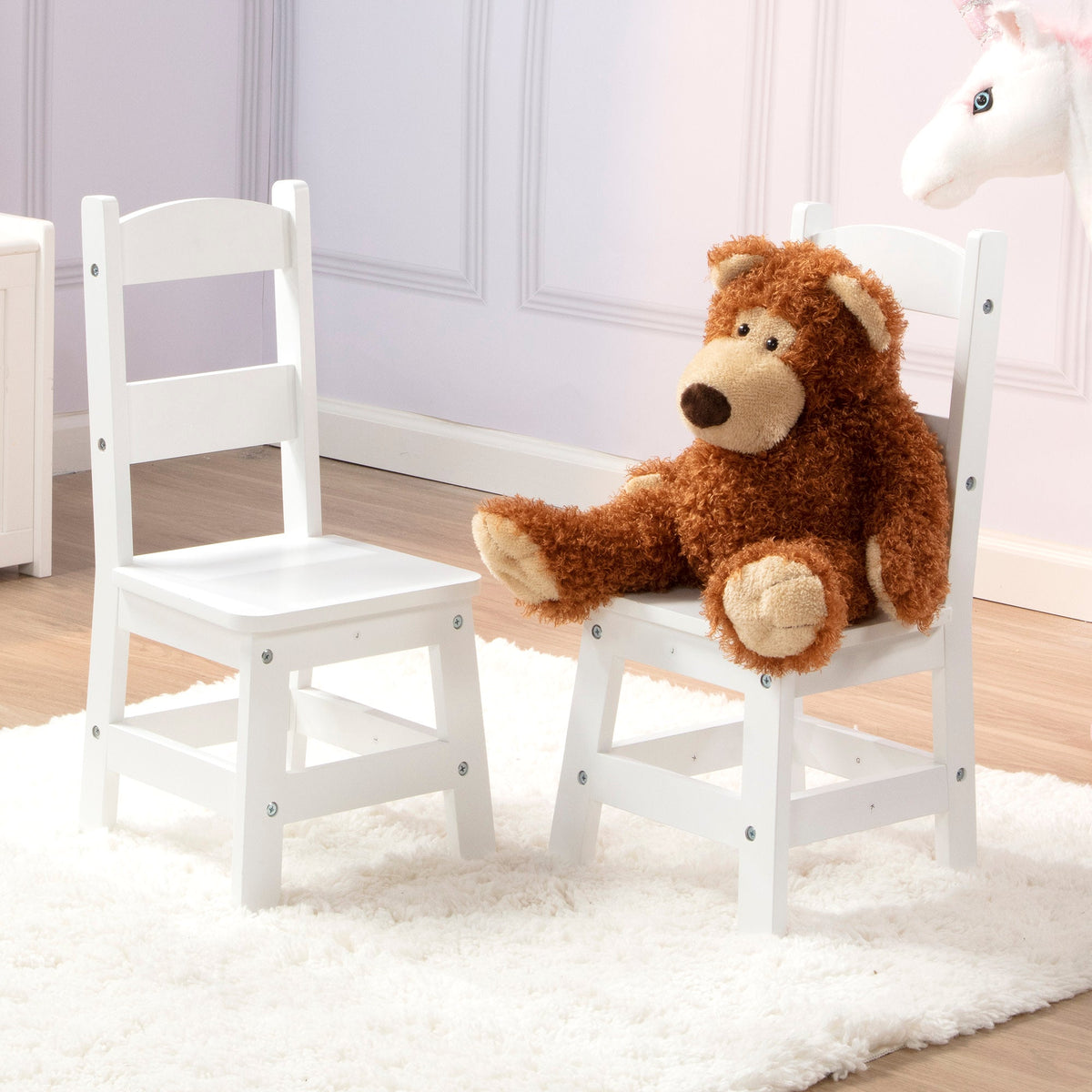 Wooden Chair Pair  - White product image 9