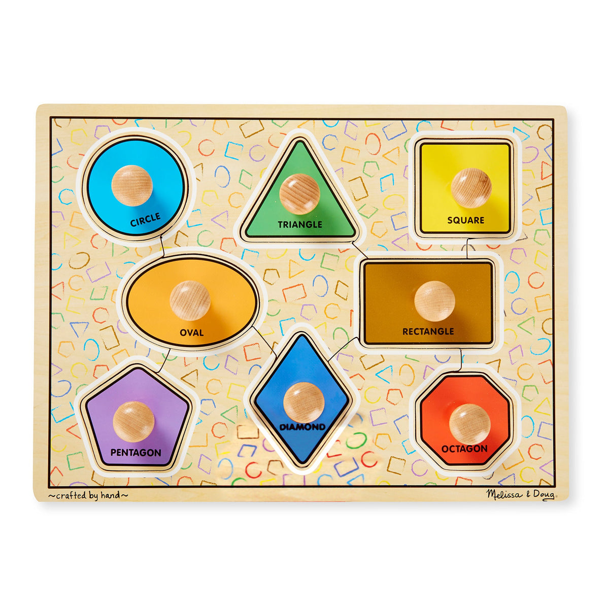 Geometric Shapes Deluxe Jumbo Peg Puzzle - 8 Pieces product image 4