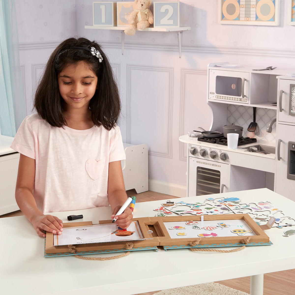 Natural Play: Play, Draw, Create Reusable Drawing & Magnet Kit – Ocean product image 4