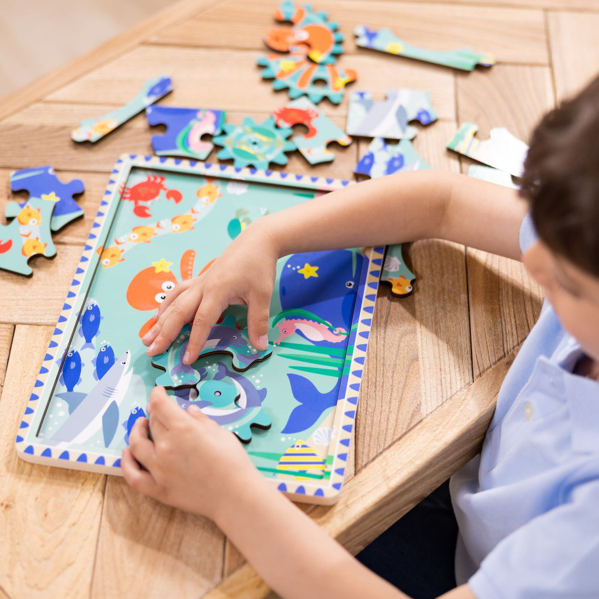 Wooden Underwater Gear Puzzle – 18 Pieces product image 2