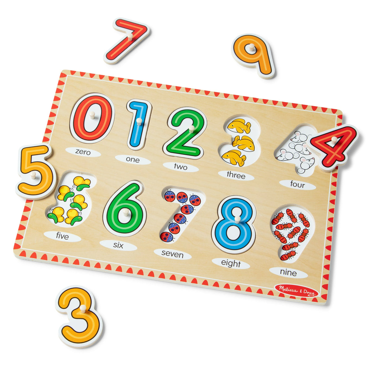 Lift & See Numbers Peg Puzzle - 10 Pieces product image 4