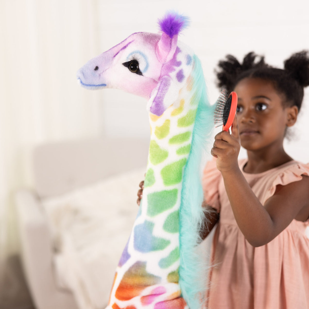 Rainbow Giraffe Lifelike Plush product image 6