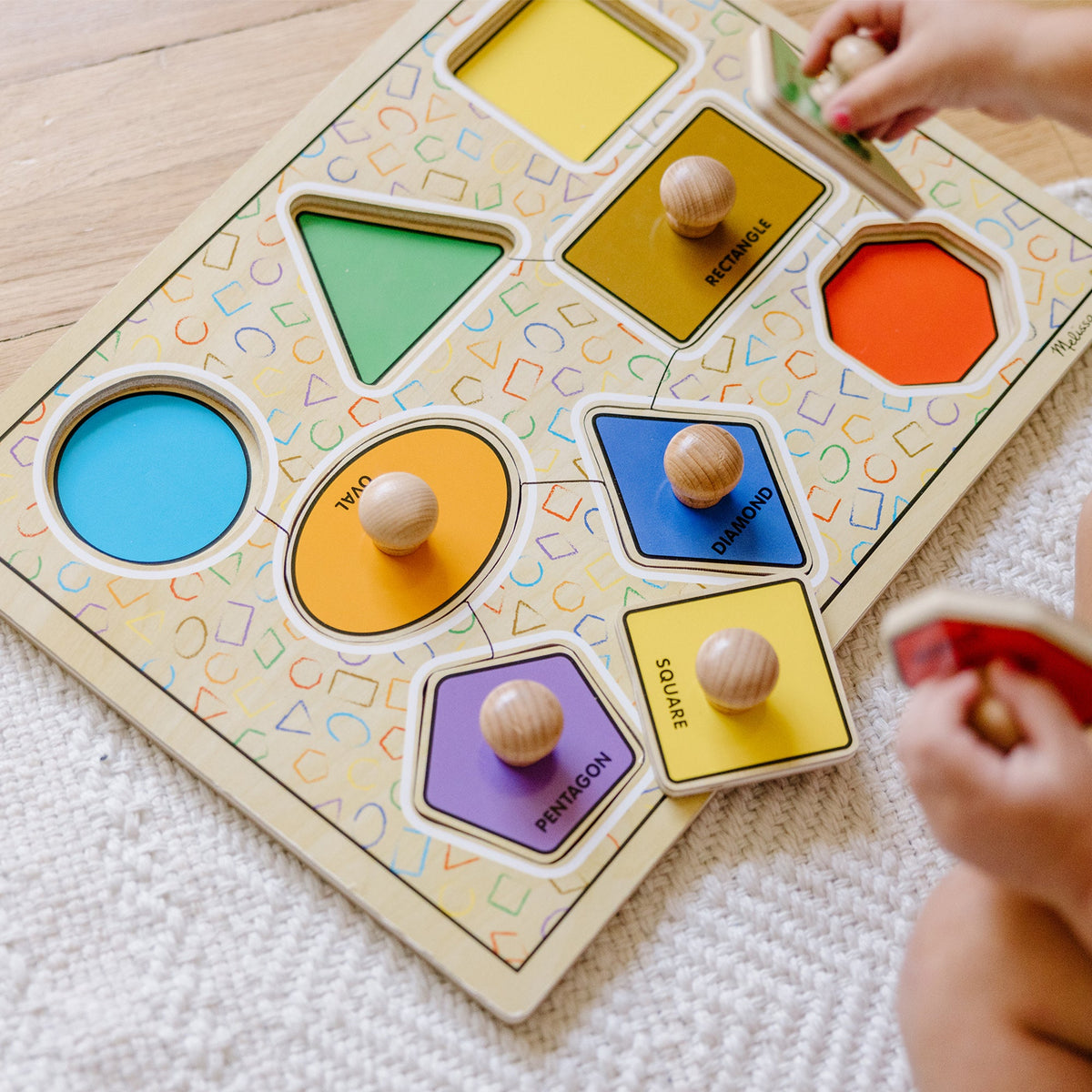 Geometric Shapes Deluxe Jumbo Peg Puzzle - 8 Pieces product image 5