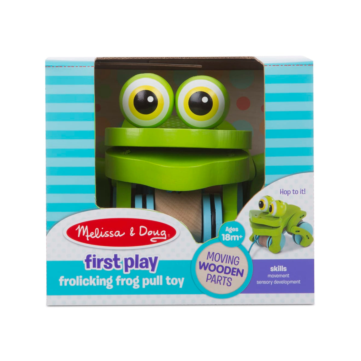 First Play Frolicking Frog Wooden Pull Toy product image 3