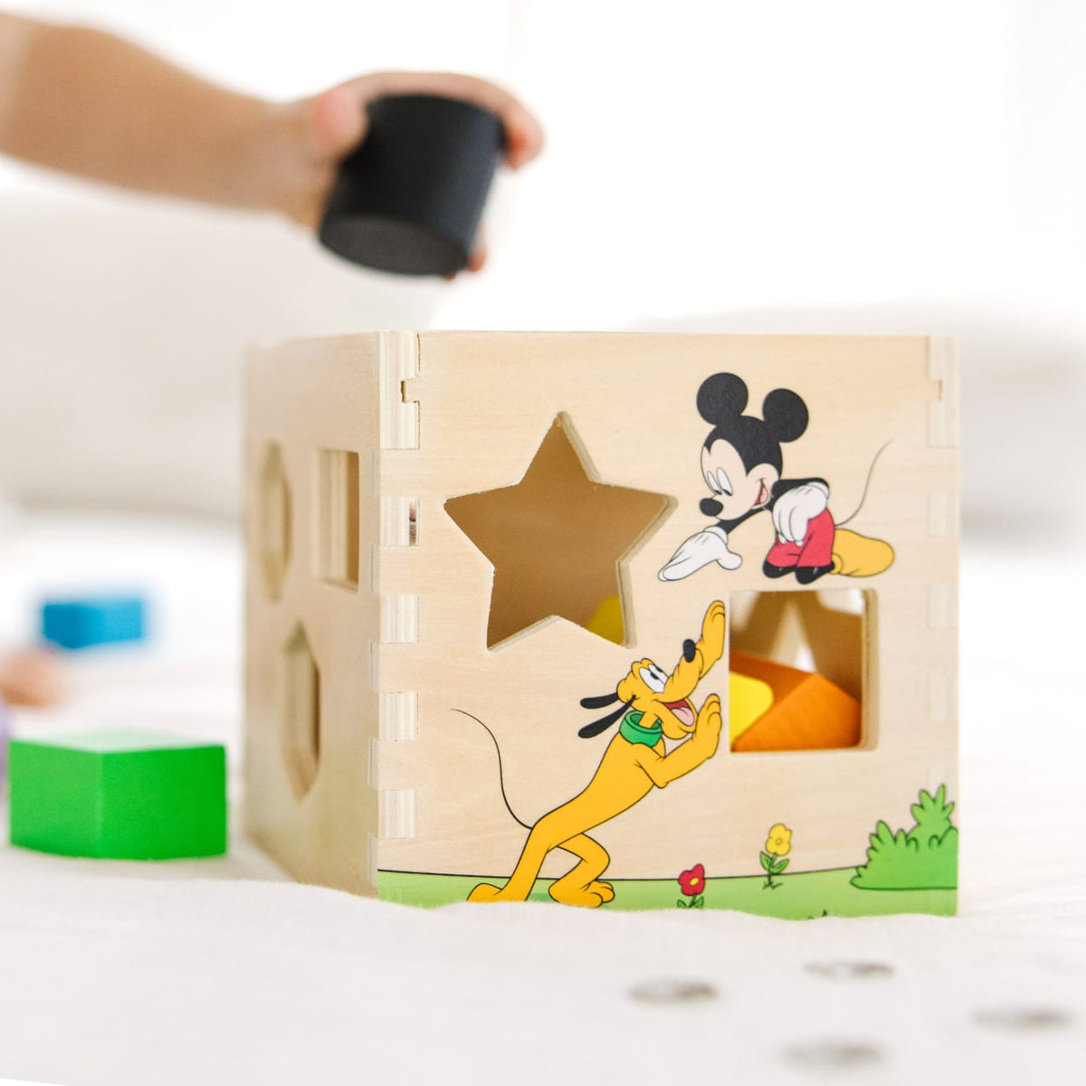 Disney Mickey Mouse & Friends Wooden Shape Sorting Cube product image 2