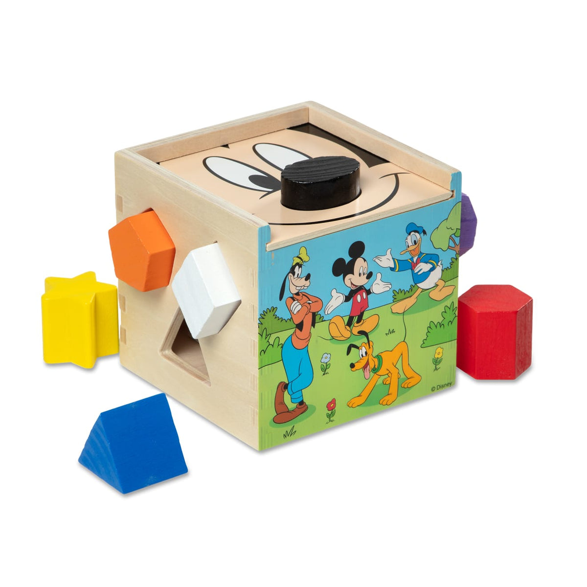 Disney Mickey Mouse & Friends Wooden Shape Sorting Cube product image 1