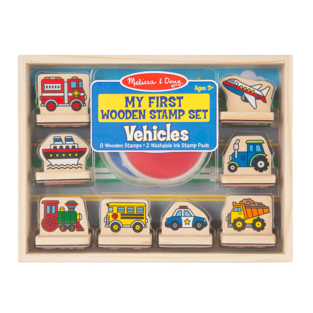 My First Wooden Stamp Set - Vehicles product image 1