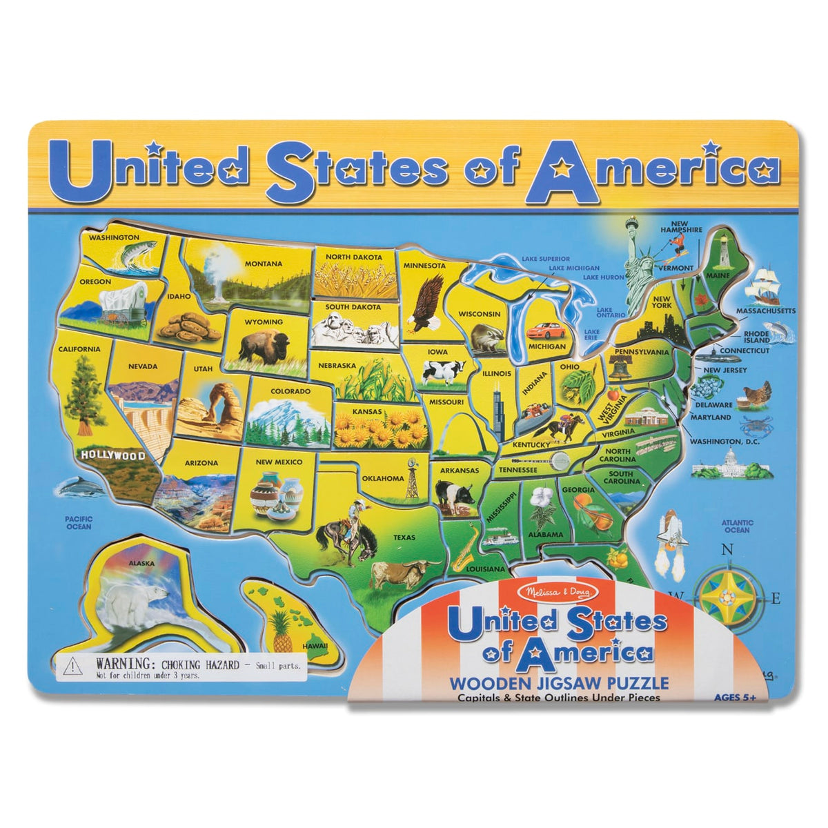 U.S.A. Map Wooden Puzzle product image 3