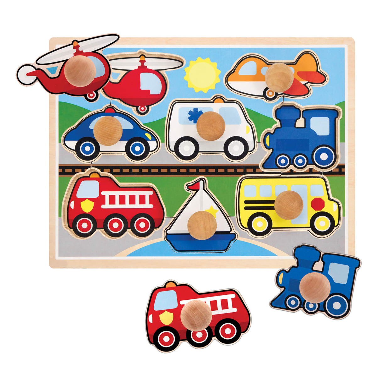 Vehicles Jumbo Knob Puzzle - 8 pieces product image 1