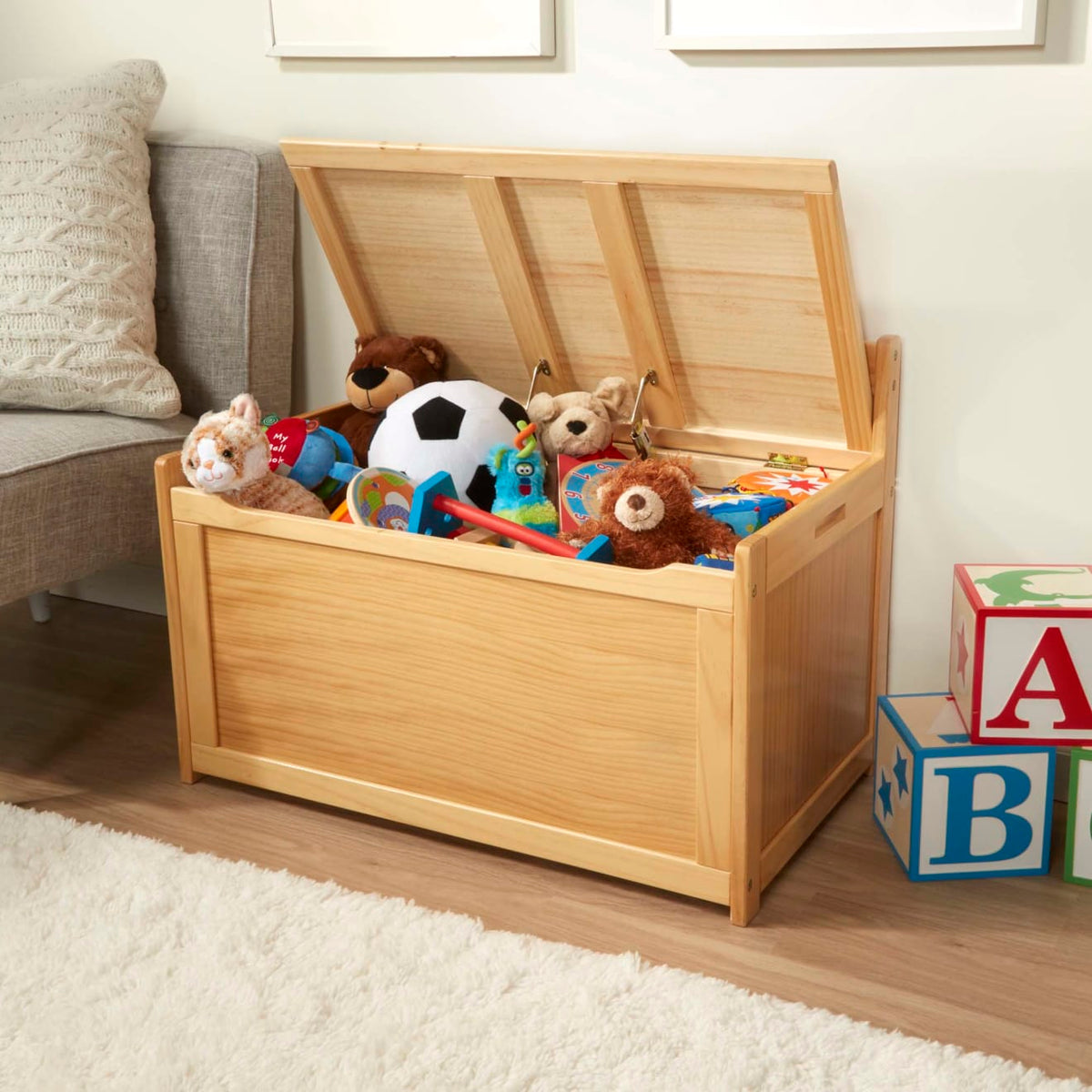 Wooden Toy Chest (Honey) product image 5