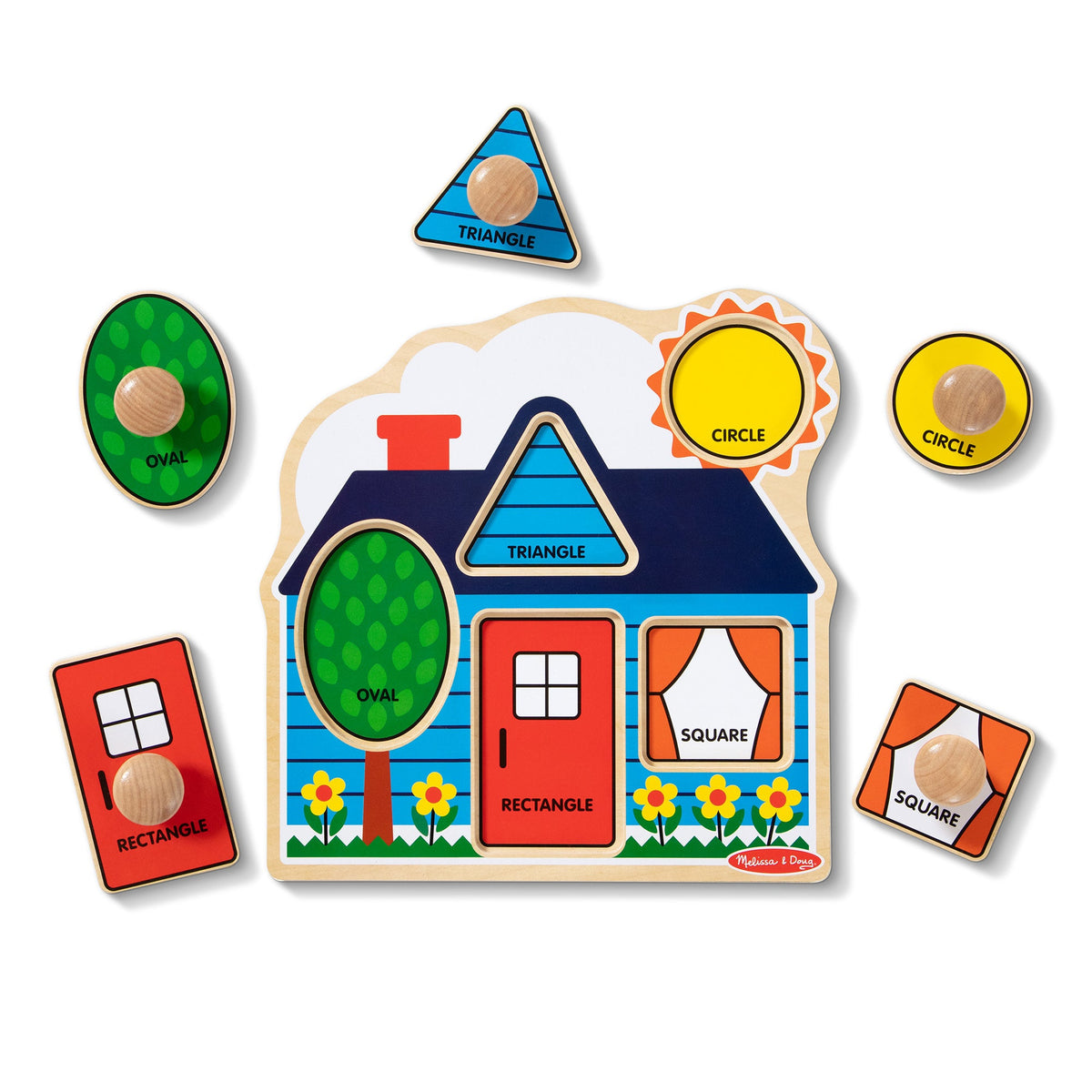 First Shapes Jumbo Peg Puzzle - 5 Pieces product image 4