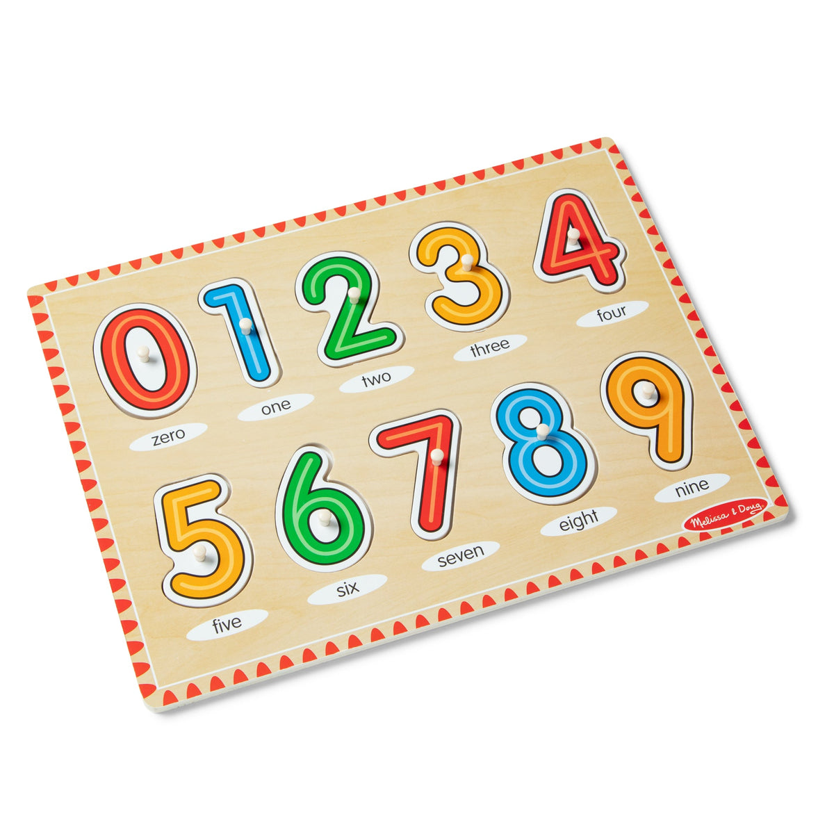 Lift & See Numbers Peg Puzzle - 10 Pieces product image 1