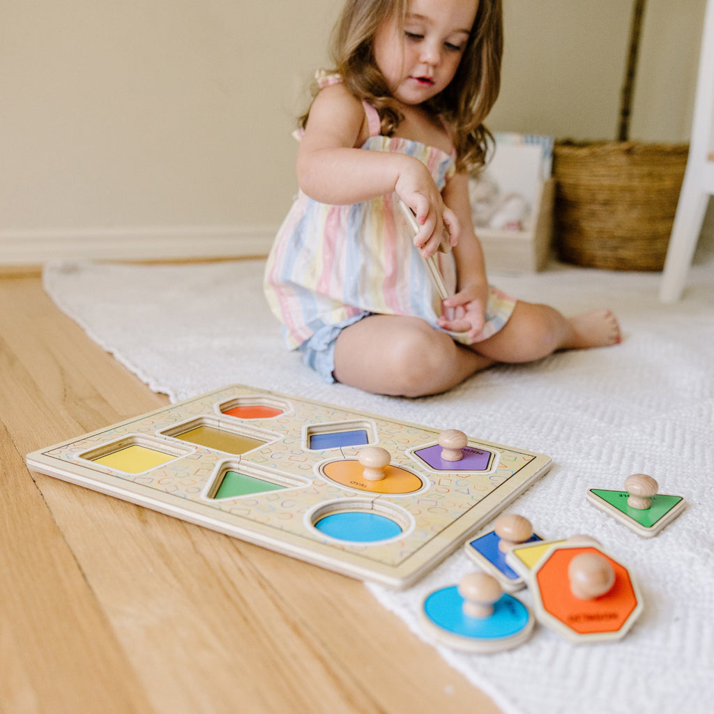 Geometric Shapes Deluxe Jumbo Peg Puzzle - 8 Pieces product image 7
