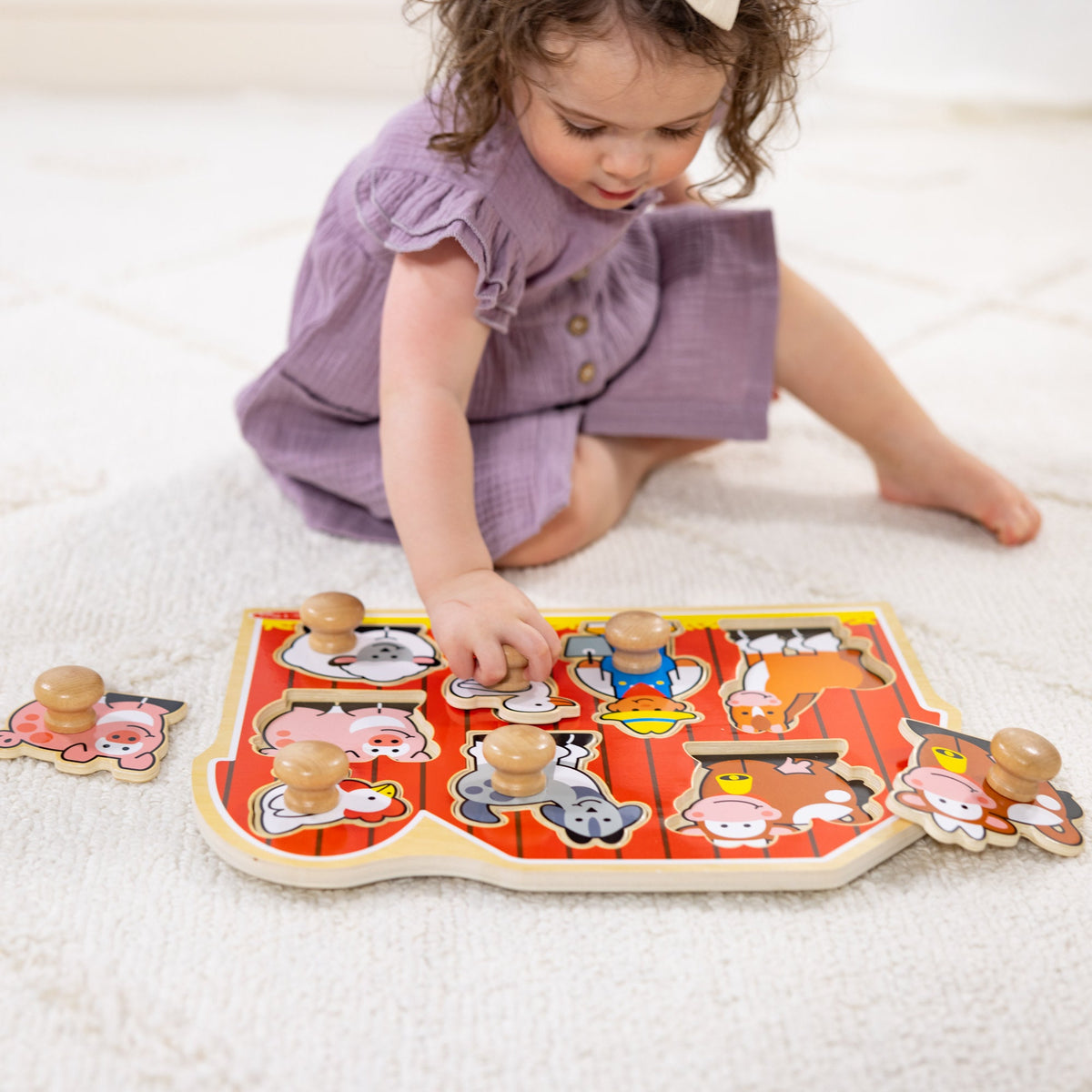 Farm Friends Jumbo Peg Puzzle - 8 Pieces product image 2