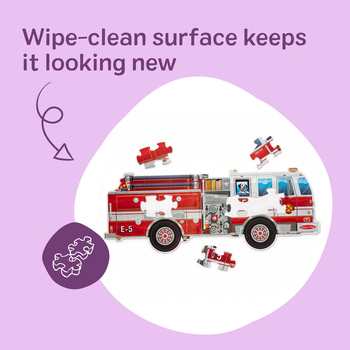 Giant Fire Truck Floor Puzzle - 24 Pieces product image 4
