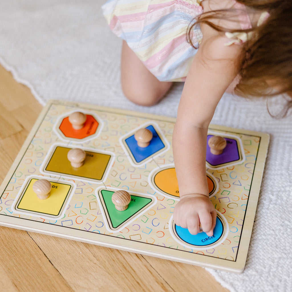 Geometric Shapes Deluxe Jumbo Peg Puzzle - 8 Pieces product image 6