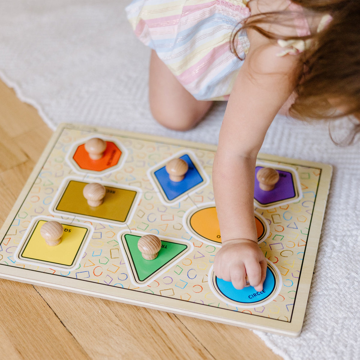 Geometric Shapes Deluxe Jumbo Peg Puzzle - 8 Pieces product image 6