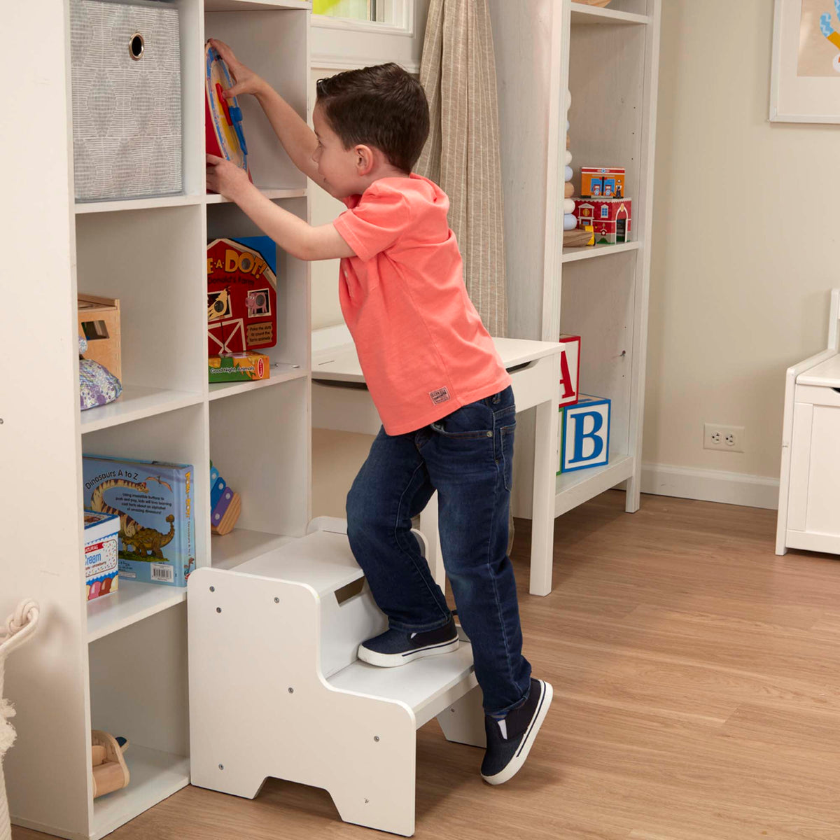Wooden Step Stool - White product image 2