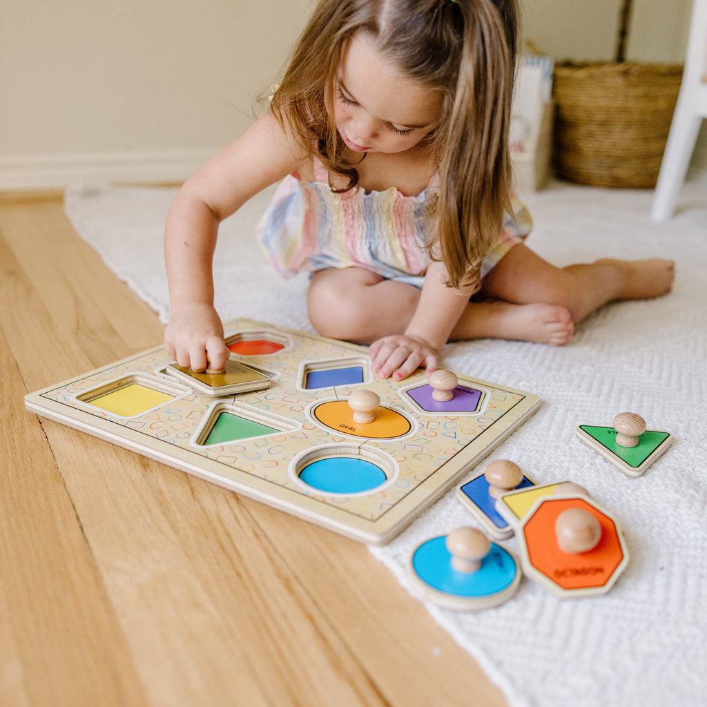Geometric Shapes Deluxe Jumbo Peg Puzzle - 8 Pieces product image 8