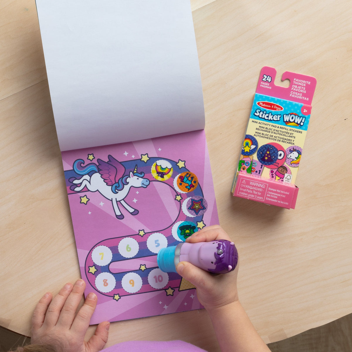 Sticker WOW!™ Purple Unicorn Bundle: Activity Pad & Sticker Stamper + Mini Activity Pad and 200 Refill Stickers product image 8