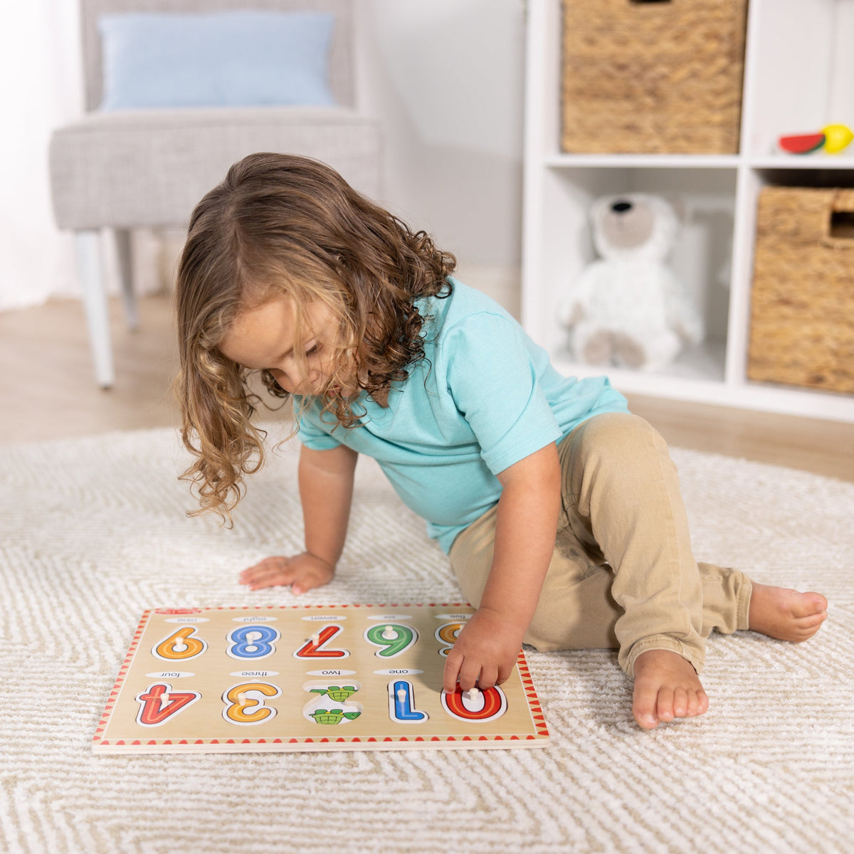 Lift & See Numbers Peg Puzzle - 10 Pieces product image 2
